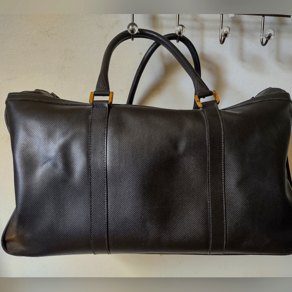 Vintage Bottega Veneta Weekend Bag large tote Travel Bag Black Leather